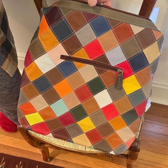 Colorful Geometric Patterned Bag - Picture 4 of 4